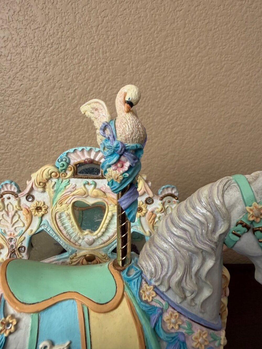 1998 Willitts Ann Dezendorf Carousel Memories Swan Jumper Music Box LE Tested - Picture 3 of 17